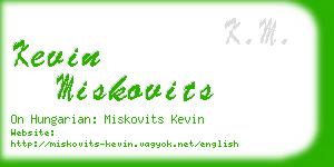 kevin miskovits business card